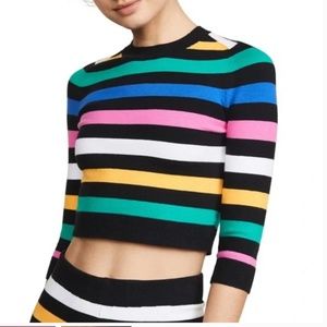 Joostricot Knit Bicycle Shorts Black Stripe Silk Blend
